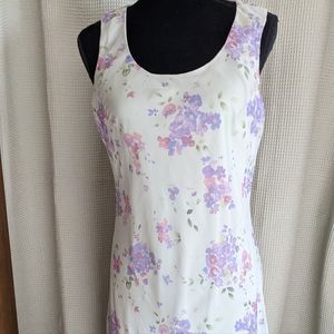 Size 12 Ombre Green and Purple Floral Maxi Dress